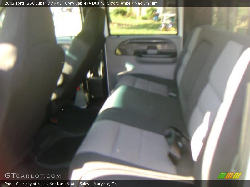 Oxford White / Medium Flint 2003 Ford F350 Super Duty XLT Crew Cab 4x4 Dually