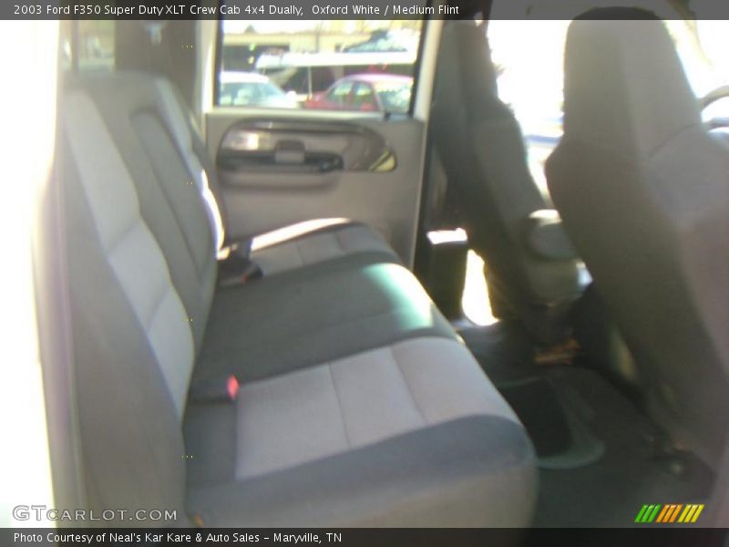 Oxford White / Medium Flint 2003 Ford F350 Super Duty XLT Crew Cab 4x4 Dually