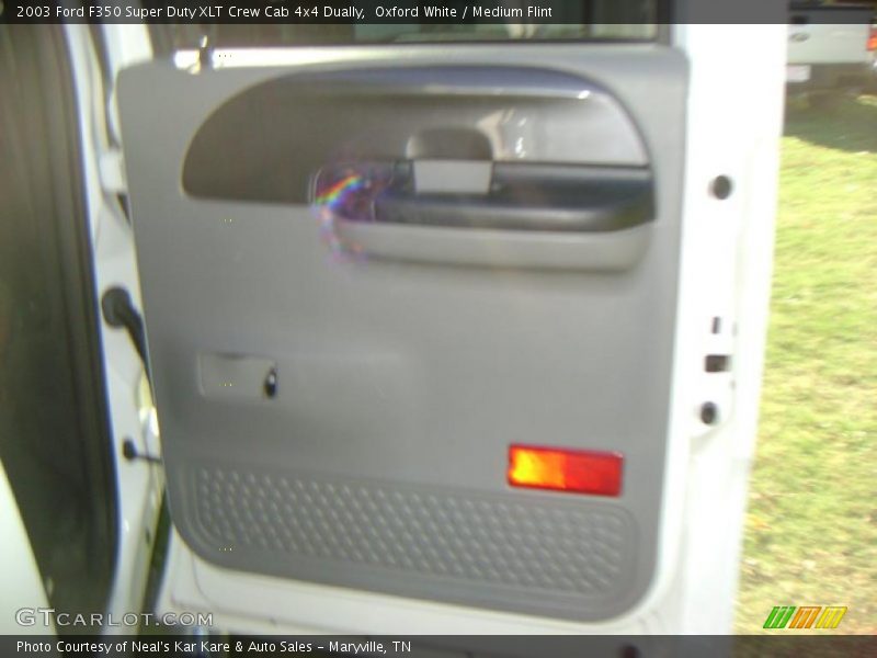 Oxford White / Medium Flint 2003 Ford F350 Super Duty XLT Crew Cab 4x4 Dually