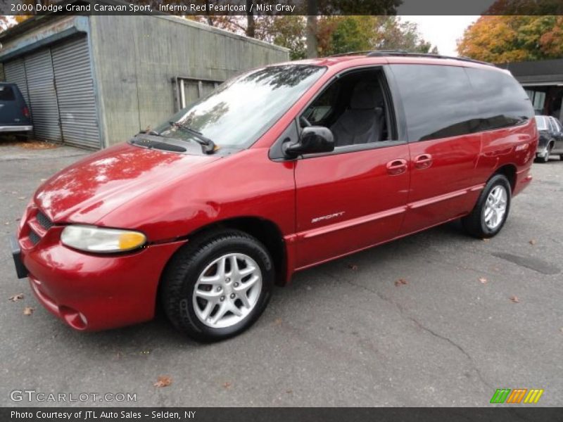 Inferno Red Pearlcoat / Mist Gray 2000 Dodge Grand Caravan Sport