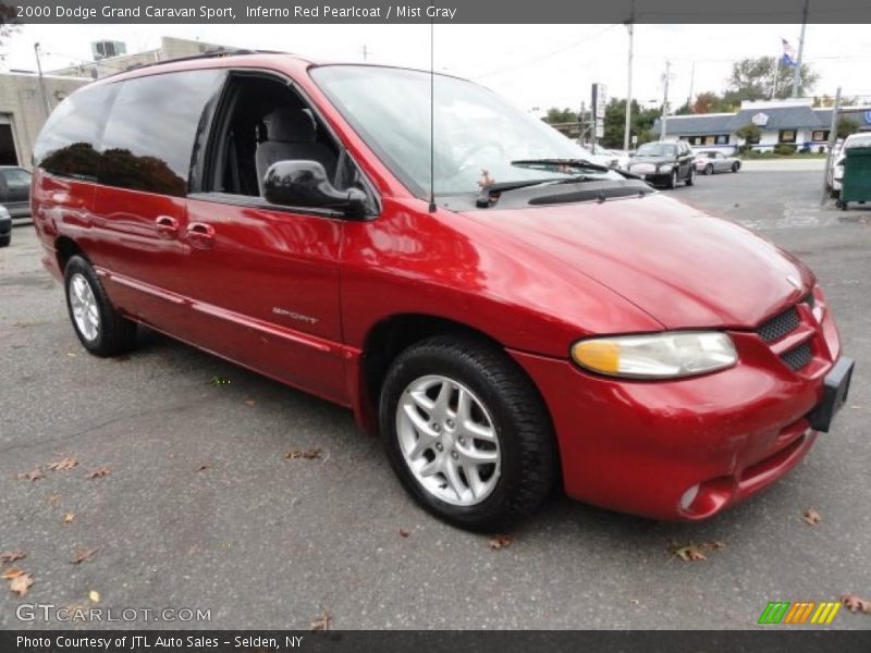 Inferno Red Pearlcoat / Mist Gray 2000 Dodge Grand Caravan Sport