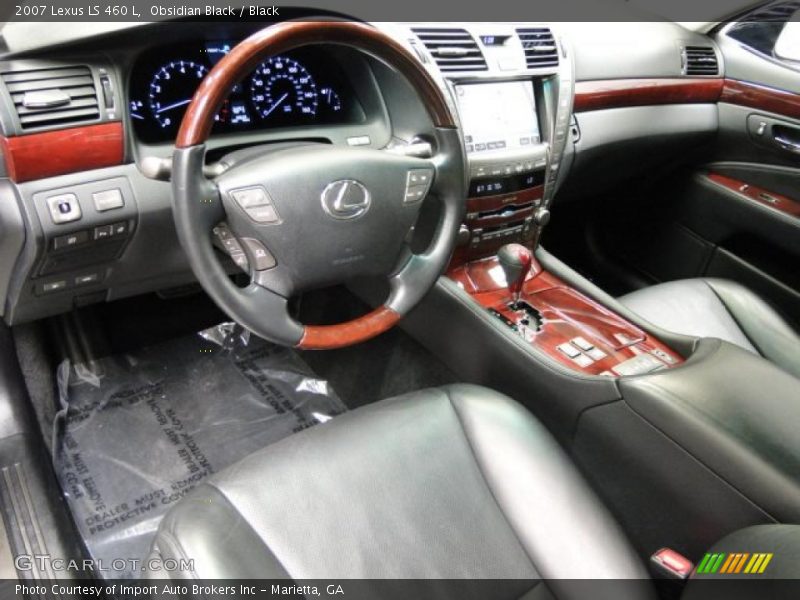 Obsidian Black / Black 2007 Lexus LS 460 L