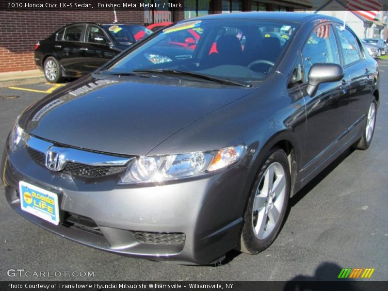 Polished Metal Metallic / Black 2010 Honda Civic LX-S Sedan