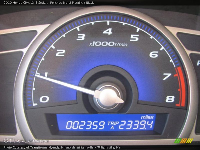 Polished Metal Metallic / Black 2010 Honda Civic LX-S Sedan