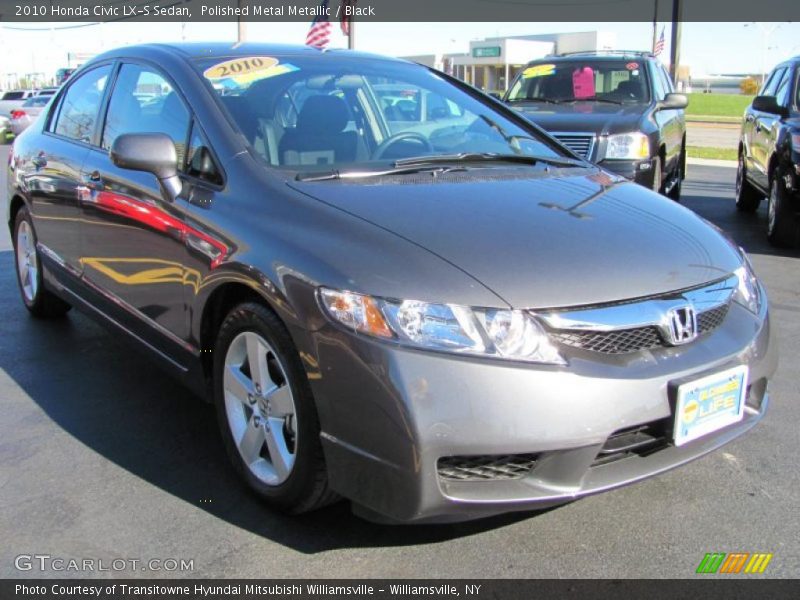 Polished Metal Metallic / Black 2010 Honda Civic LX-S Sedan