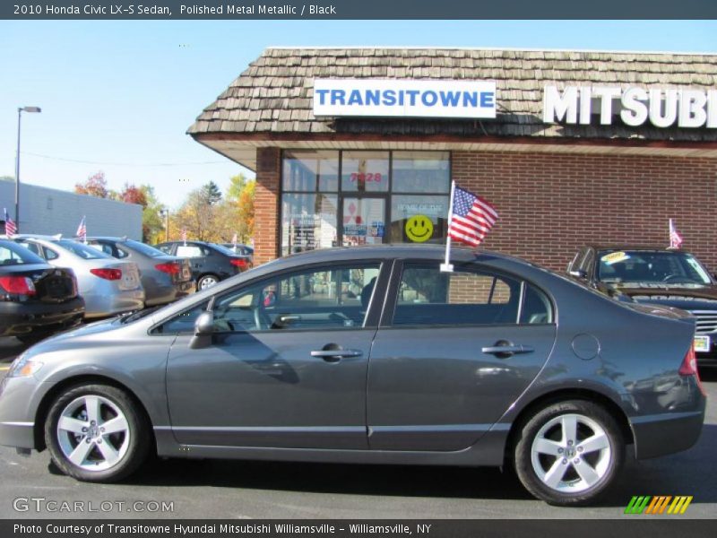 Polished Metal Metallic / Black 2010 Honda Civic LX-S Sedan