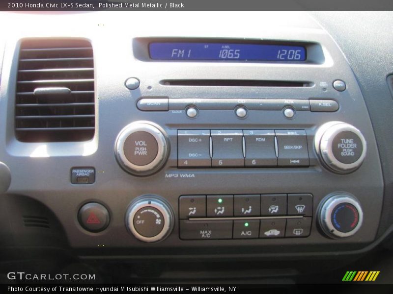 Polished Metal Metallic / Black 2010 Honda Civic LX-S Sedan