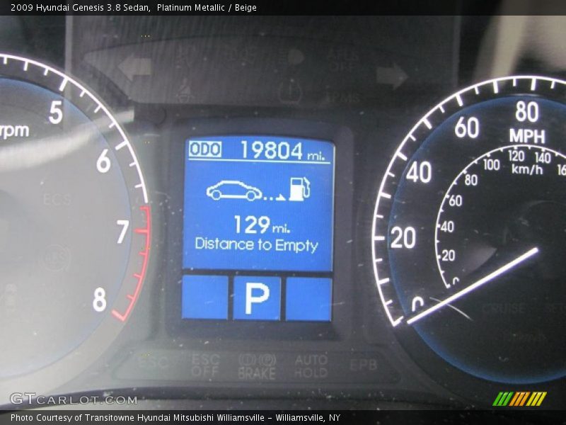 Platinum Metallic / Beige 2009 Hyundai Genesis 3.8 Sedan