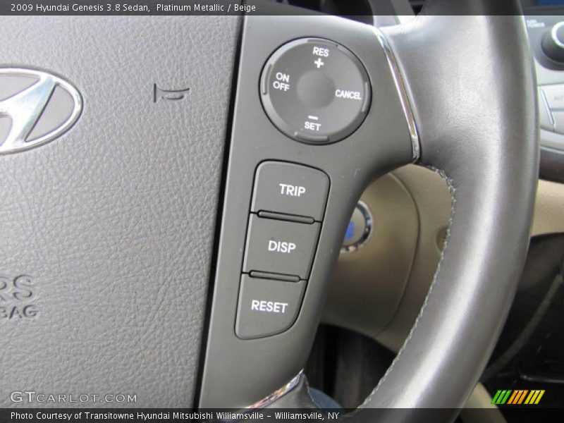 Platinum Metallic / Beige 2009 Hyundai Genesis 3.8 Sedan