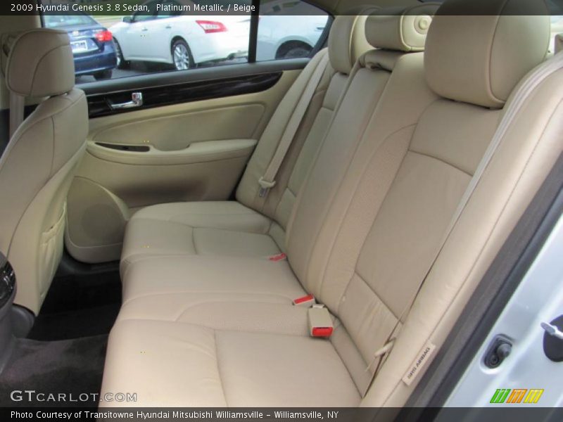Platinum Metallic / Beige 2009 Hyundai Genesis 3.8 Sedan