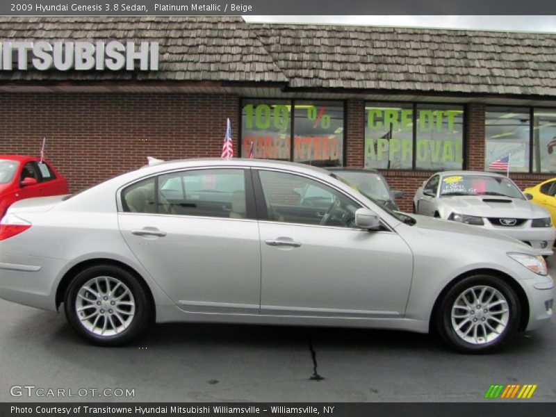 Platinum Metallic / Beige 2009 Hyundai Genesis 3.8 Sedan