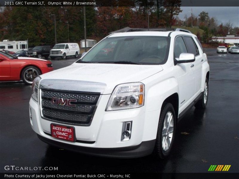 Olympic White / Brownstone 2011 GMC Terrain SLT