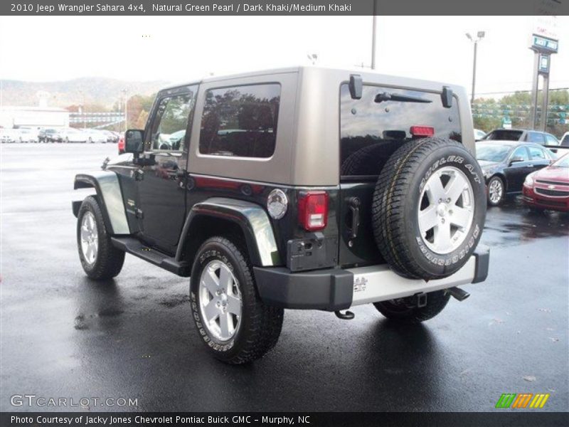 Natural Green Pearl / Dark Khaki/Medium Khaki 2010 Jeep Wrangler Sahara 4x4