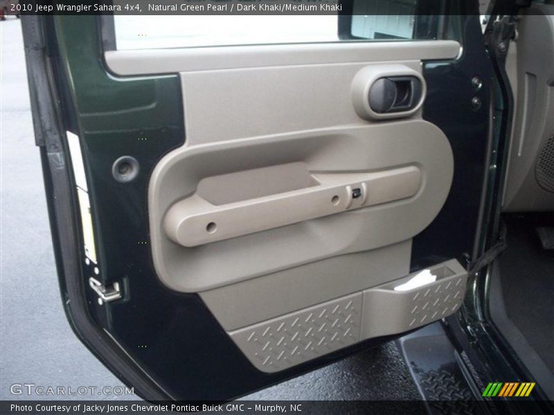 Natural Green Pearl / Dark Khaki/Medium Khaki 2010 Jeep Wrangler Sahara 4x4