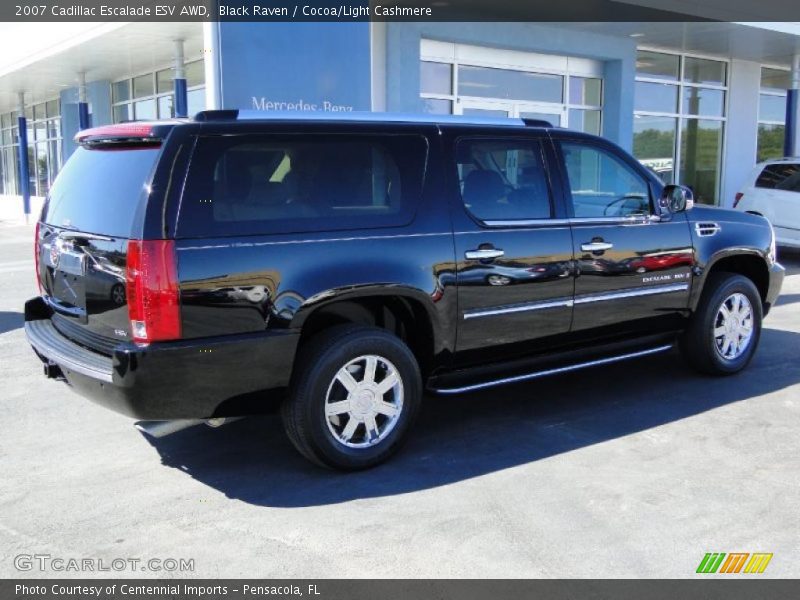 Black Raven / Cocoa/Light Cashmere 2007 Cadillac Escalade ESV AWD