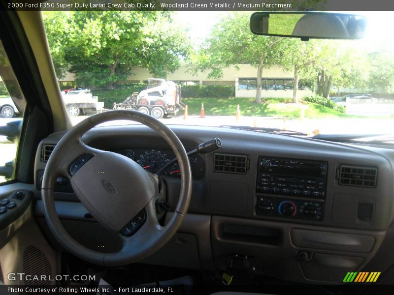 Woodland Green Metallic / Medium Parchment 2000 Ford F350 Super Duty Lariat Crew Cab Dually