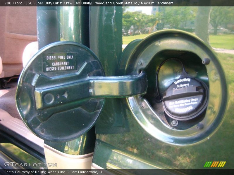 Woodland Green Metallic / Medium Parchment 2000 Ford F350 Super Duty Lariat Crew Cab Dually