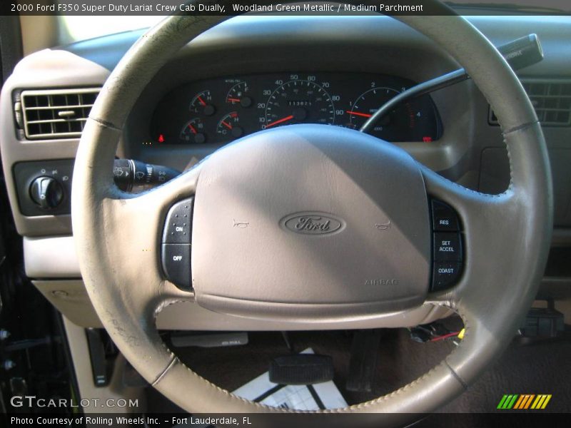 Woodland Green Metallic / Medium Parchment 2000 Ford F350 Super Duty Lariat Crew Cab Dually