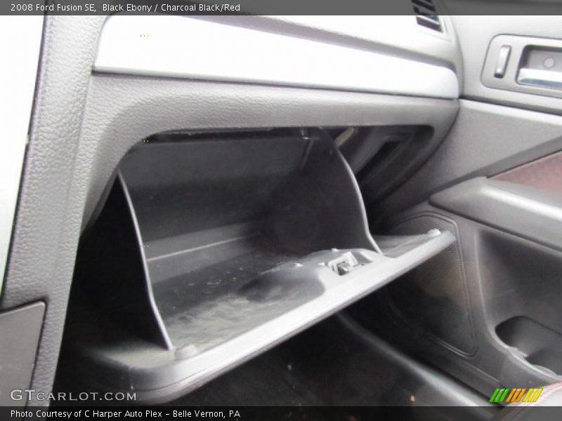 Black Ebony / Charcoal Black/Red 2008 Ford Fusion SE