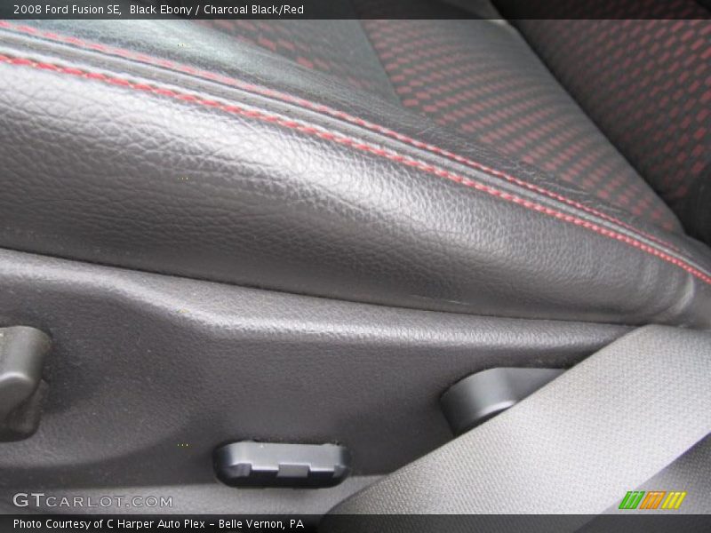  2008 Fusion SE Charcoal Black/Red Interior