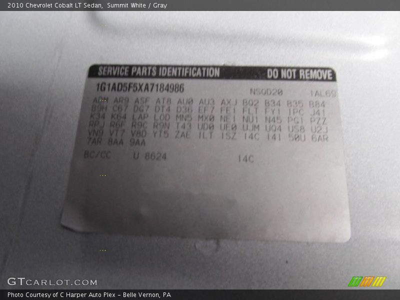 Summit White / Gray 2010 Chevrolet Cobalt LT Sedan