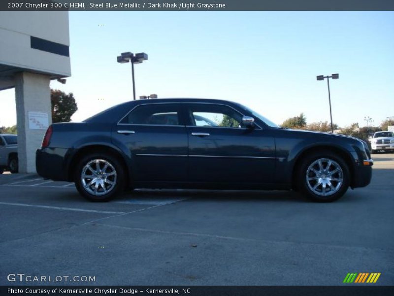 Steel Blue Metallic / Dark Khaki/Light Graystone 2007 Chrysler 300 C HEMI