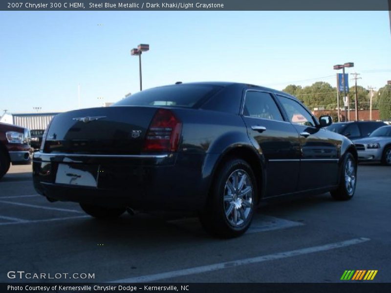 Steel Blue Metallic / Dark Khaki/Light Graystone 2007 Chrysler 300 C HEMI