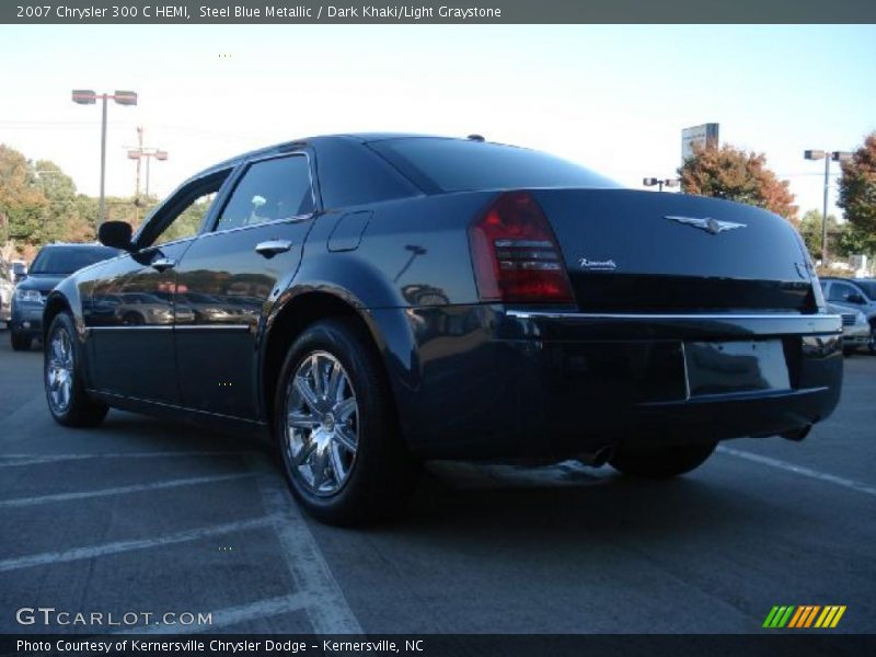 Steel Blue Metallic / Dark Khaki/Light Graystone 2007 Chrysler 300 C HEMI