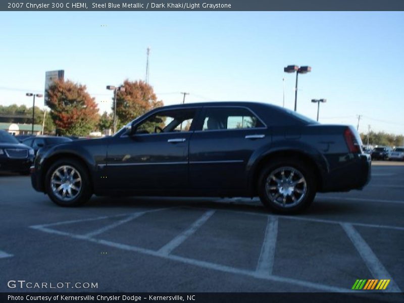 Steel Blue Metallic / Dark Khaki/Light Graystone 2007 Chrysler 300 C HEMI