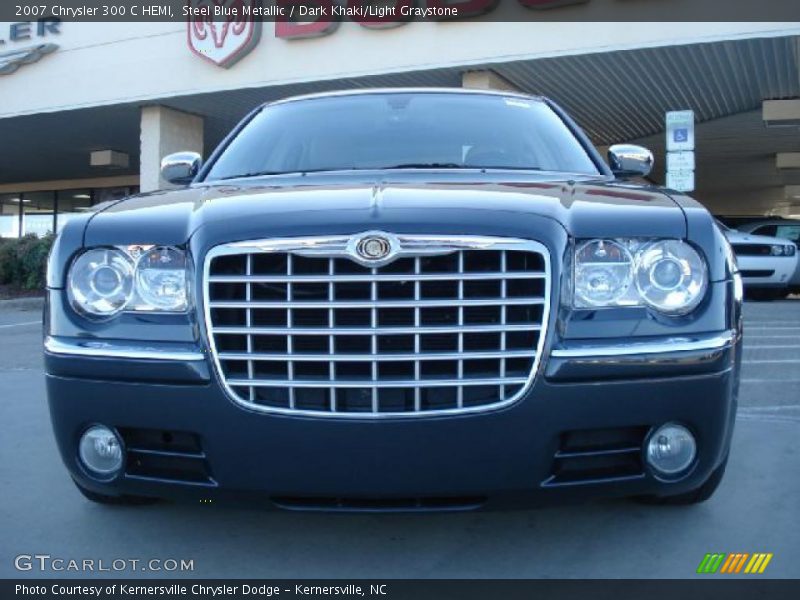 Steel Blue Metallic / Dark Khaki/Light Graystone 2007 Chrysler 300 C HEMI