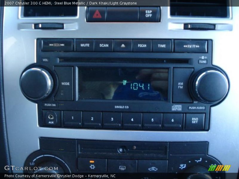 Steel Blue Metallic / Dark Khaki/Light Graystone 2007 Chrysler 300 C HEMI