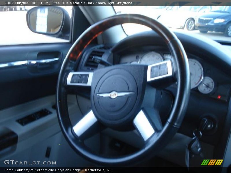 Steel Blue Metallic / Dark Khaki/Light Graystone 2007 Chrysler 300 C HEMI