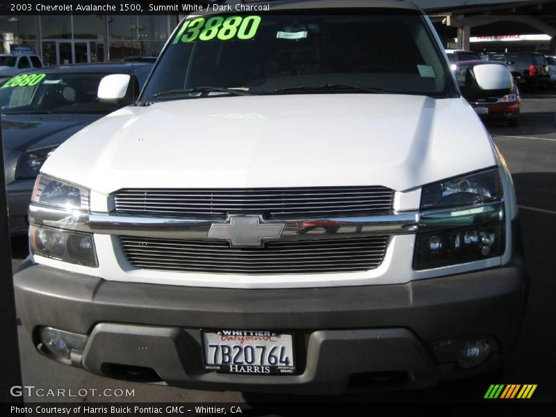 Summit White / Dark Charcoal 2003 Chevrolet Avalanche 1500