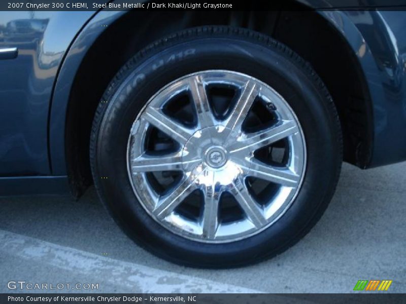 Steel Blue Metallic / Dark Khaki/Light Graystone 2007 Chrysler 300 C HEMI