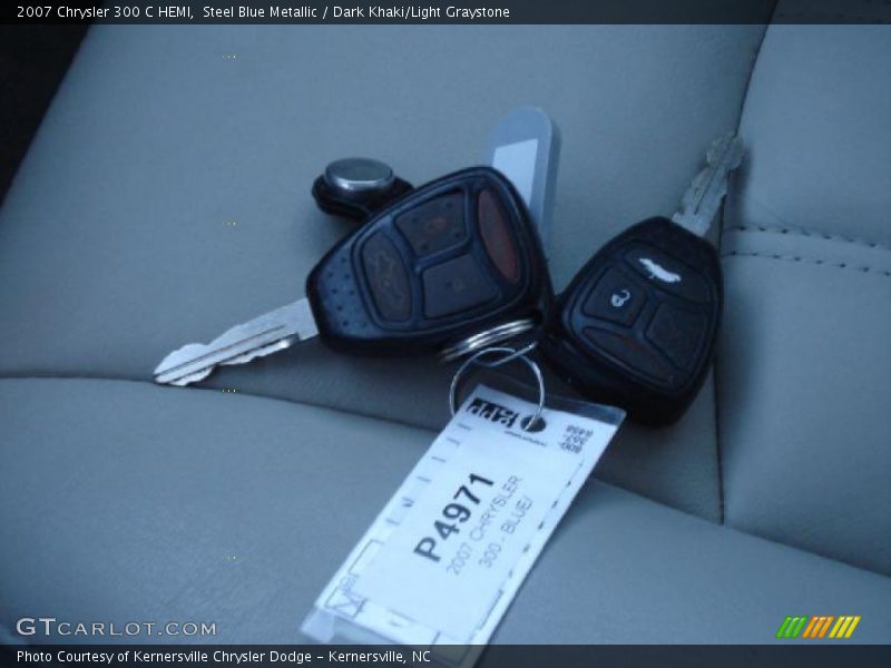 Steel Blue Metallic / Dark Khaki/Light Graystone 2007 Chrysler 300 C HEMI
