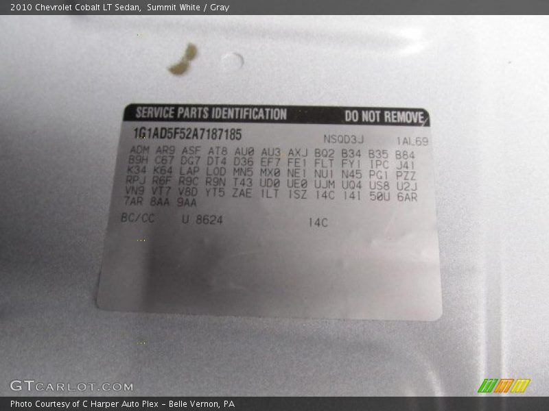 Summit White / Gray 2010 Chevrolet Cobalt LT Sedan