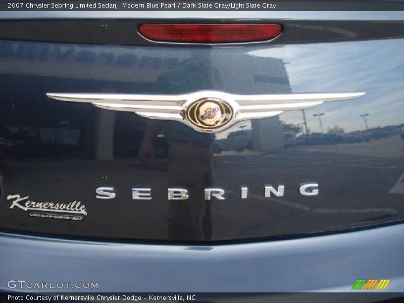 Modern Blue Pearl / Dark Slate Gray/Light Slate Gray 2007 Chrysler Sebring Limited Sedan
