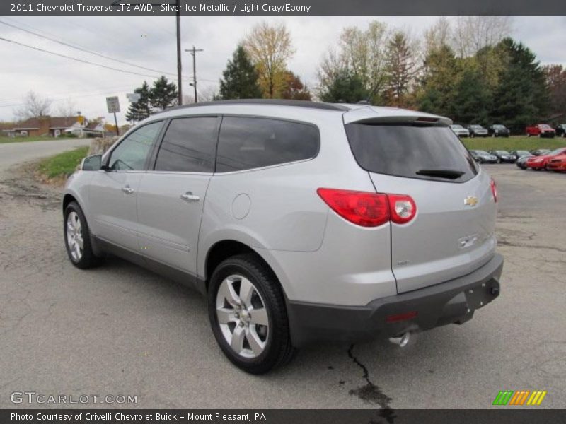 Silver Ice Metallic / Light Gray/Ebony 2011 Chevrolet Traverse LTZ AWD