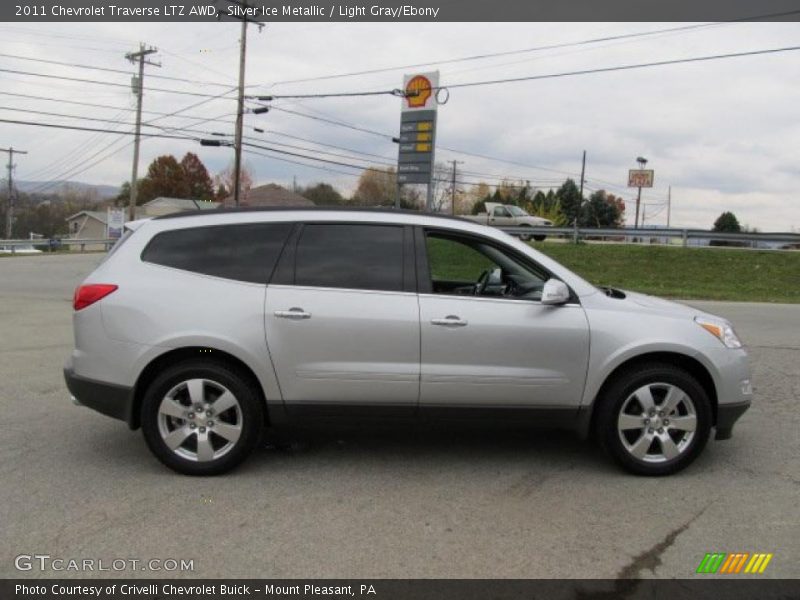 Silver Ice Metallic / Light Gray/Ebony 2011 Chevrolet Traverse LTZ AWD