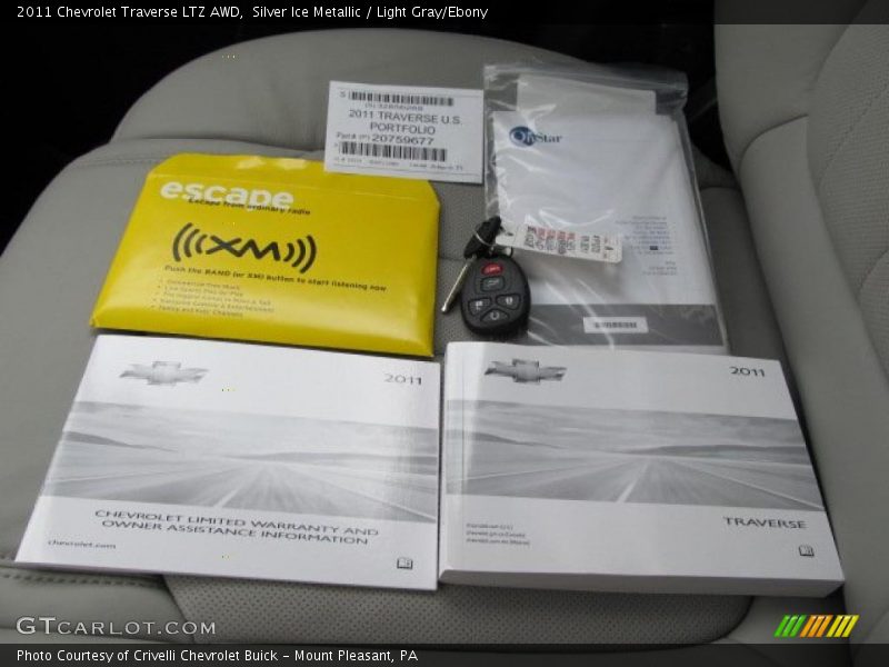Silver Ice Metallic / Light Gray/Ebony 2011 Chevrolet Traverse LTZ AWD
