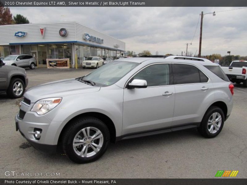 Silver Ice Metallic / Jet Black/Light Titanium 2010 Chevrolet Equinox LTZ AWD