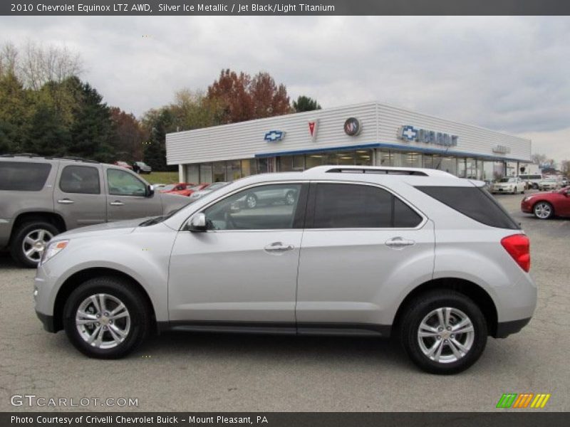 Silver Ice Metallic / Jet Black/Light Titanium 2010 Chevrolet Equinox LTZ AWD