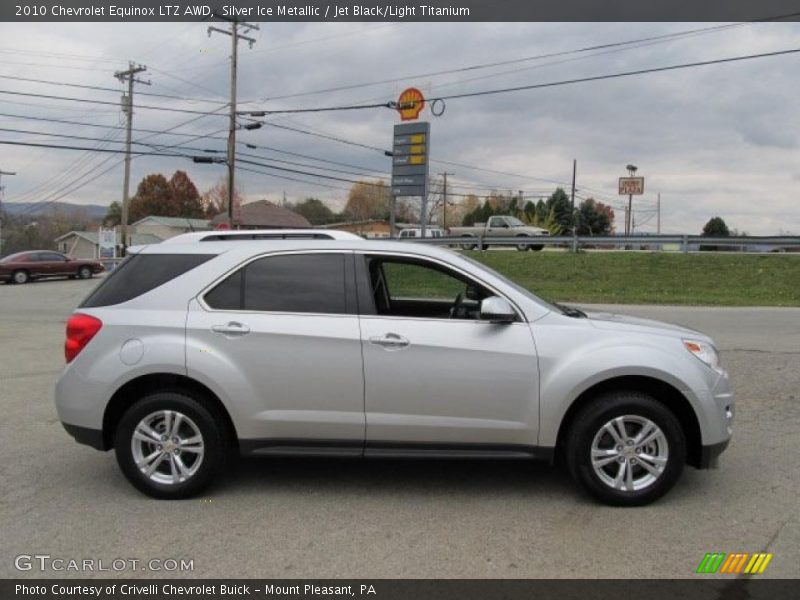 Silver Ice Metallic / Jet Black/Light Titanium 2010 Chevrolet Equinox LTZ AWD