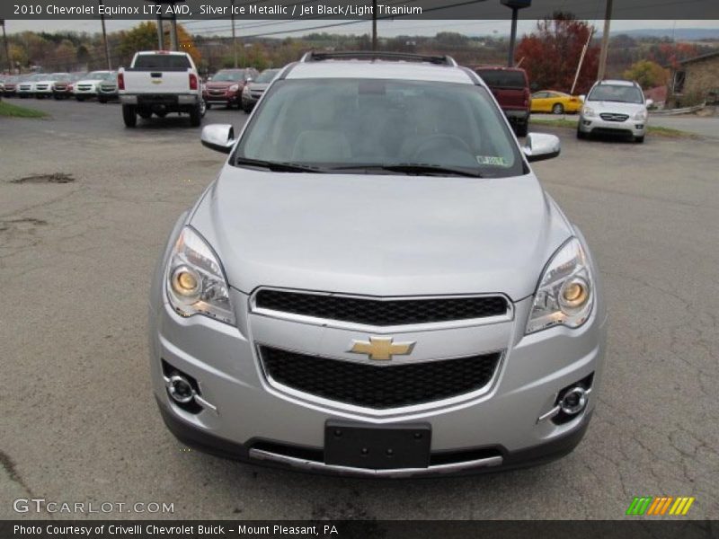 Silver Ice Metallic / Jet Black/Light Titanium 2010 Chevrolet Equinox LTZ AWD