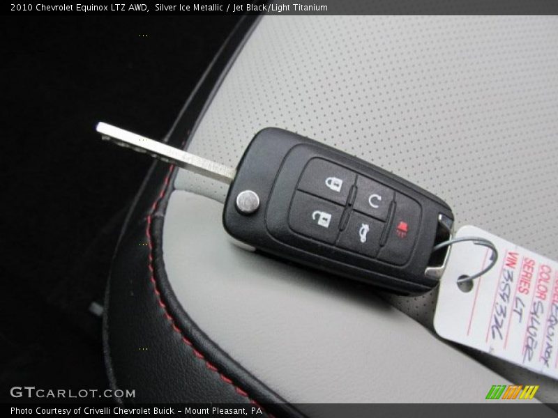 Silver Ice Metallic / Jet Black/Light Titanium 2010 Chevrolet Equinox LTZ AWD