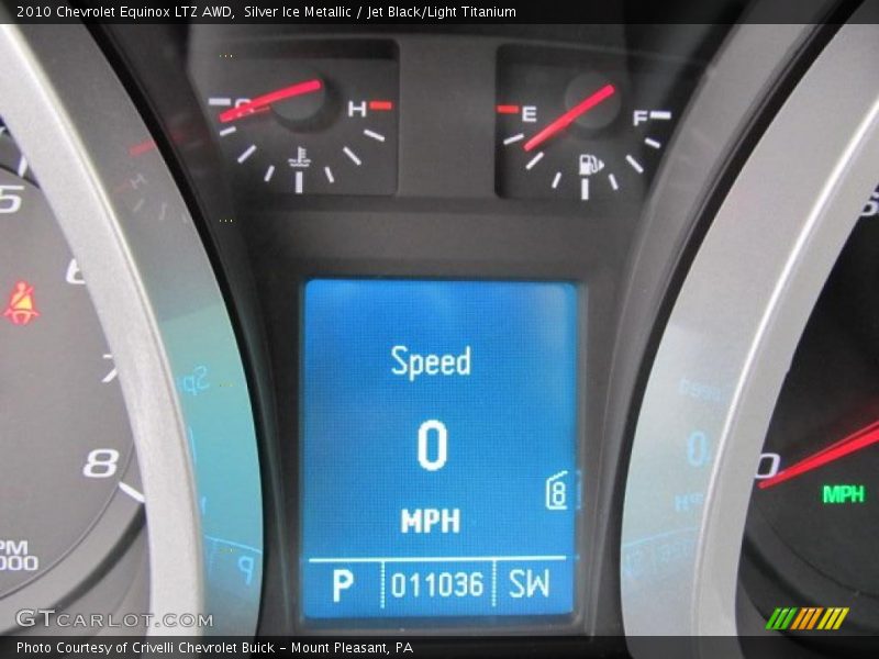 Silver Ice Metallic / Jet Black/Light Titanium 2010 Chevrolet Equinox LTZ AWD