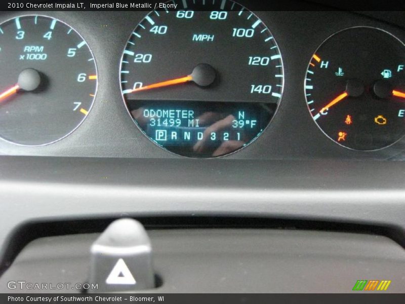 Imperial Blue Metallic / Ebony 2010 Chevrolet Impala LT