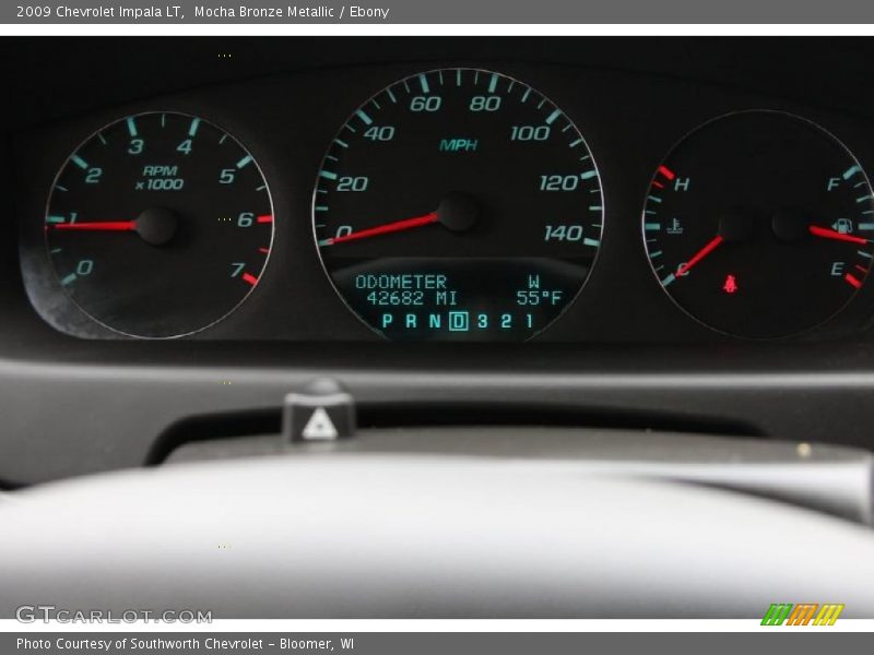 Mocha Bronze Metallic / Ebony 2009 Chevrolet Impala LT