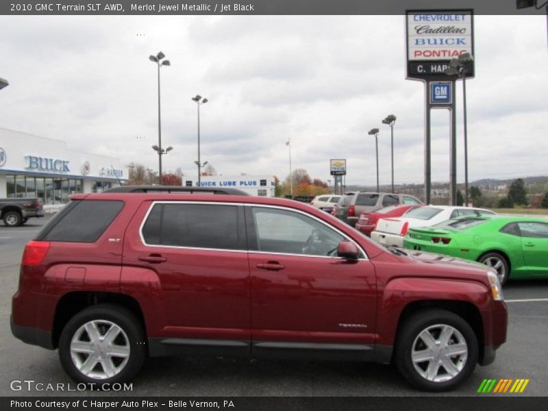 Merlot Jewel Metallic / Jet Black 2010 GMC Terrain SLT AWD