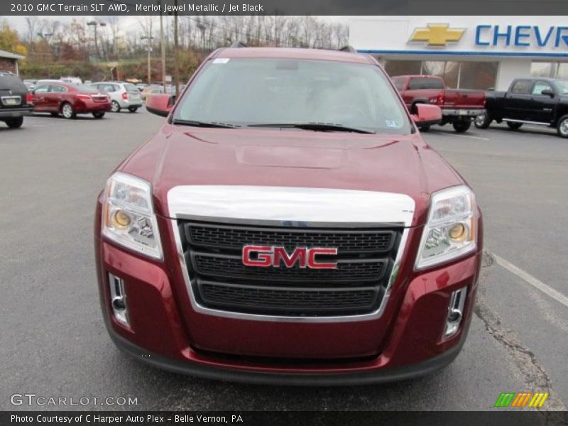 Merlot Jewel Metallic / Jet Black 2010 GMC Terrain SLT AWD